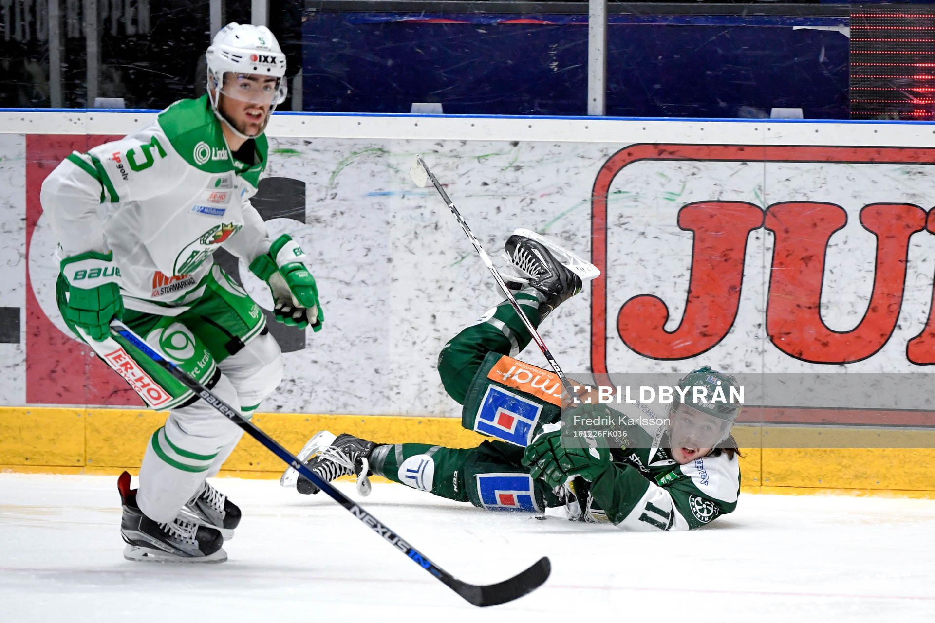 Rögles Alen Bibic och Färjestads Joakim Nygård