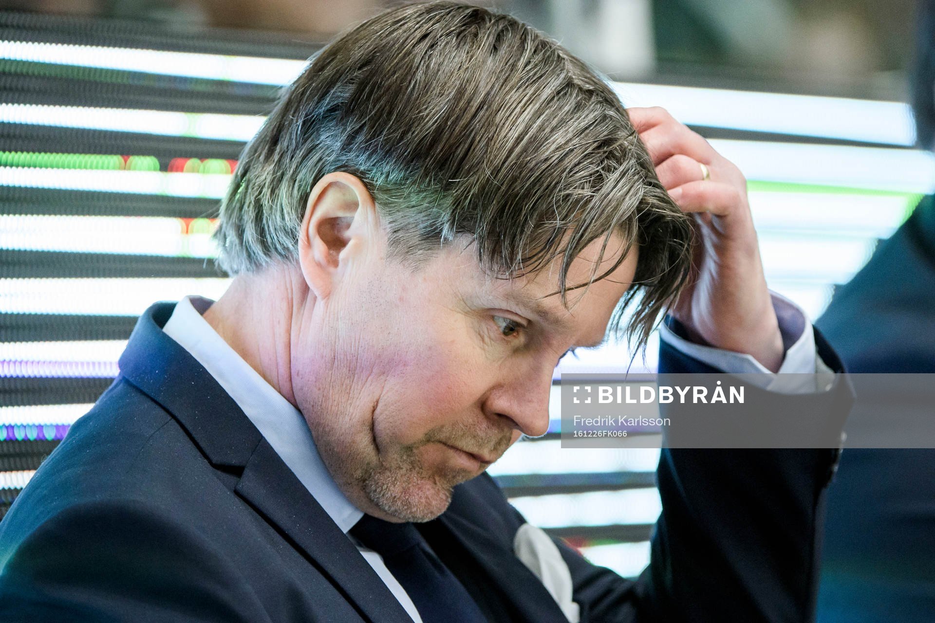Färjestads assisterande tränare Anders Karlsson deppar