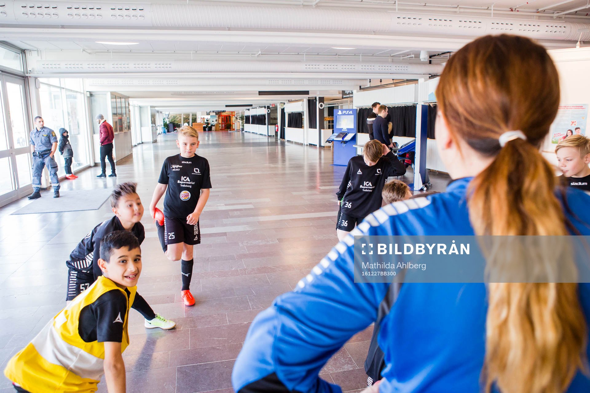 Spelare värmer upp