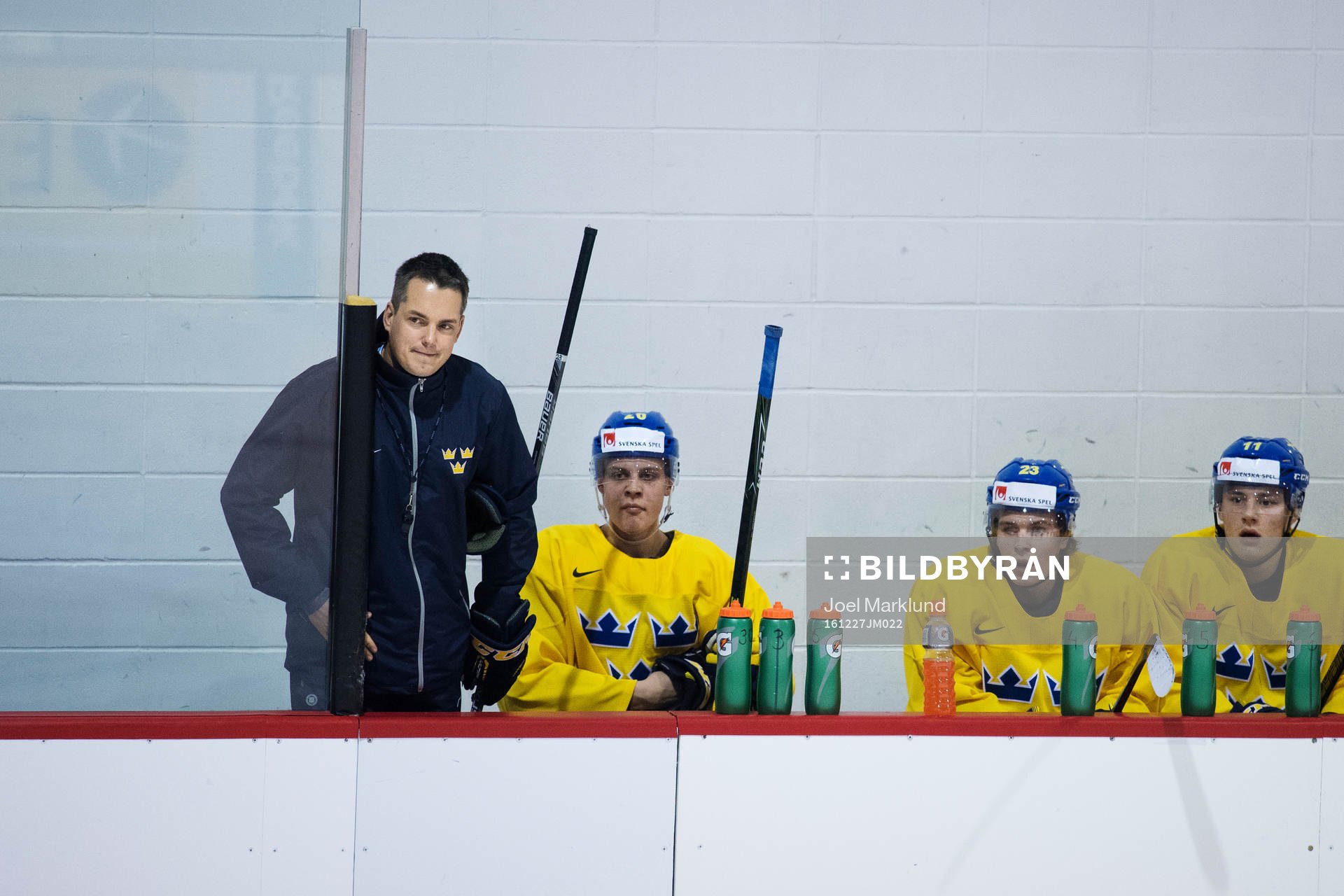 Förbundskapten Tomas Montén, Joel Eriksson Ek, Lucas