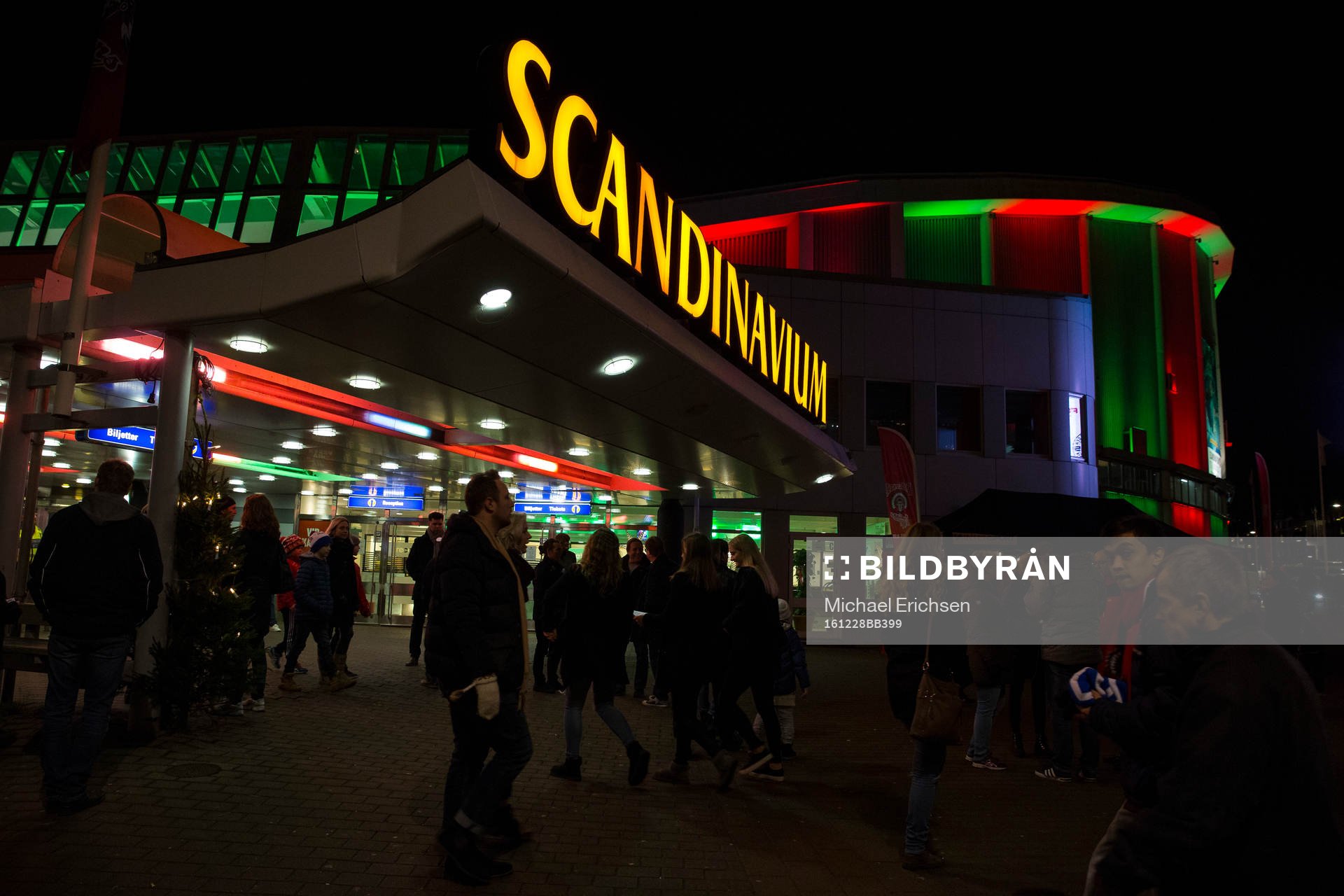Scandinavium exteriört innan ishockeymatchen i SHL mellan