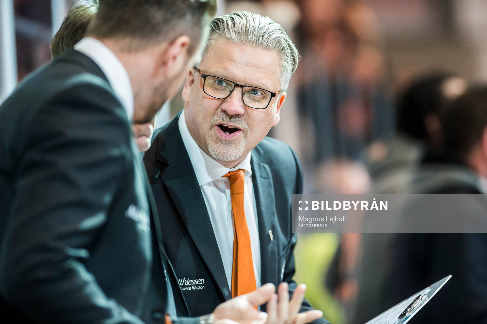 Karlskronas tränare Per Hånberg jublar