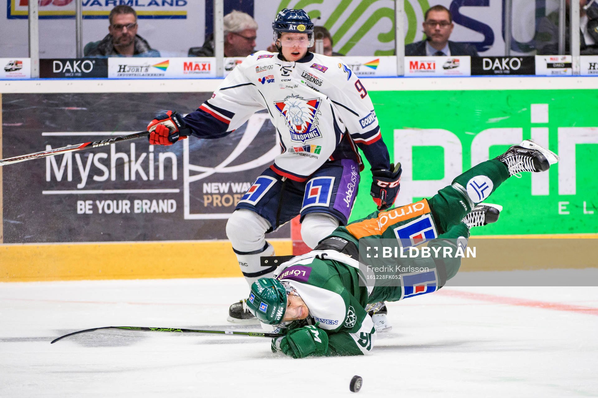Färjestads Björn Svensson och Linköpings Anton Karlsson
