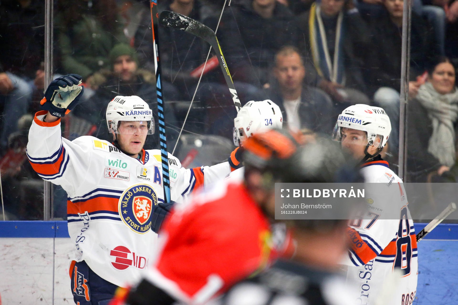 Växjös Tuomas Kiiskinen jublar