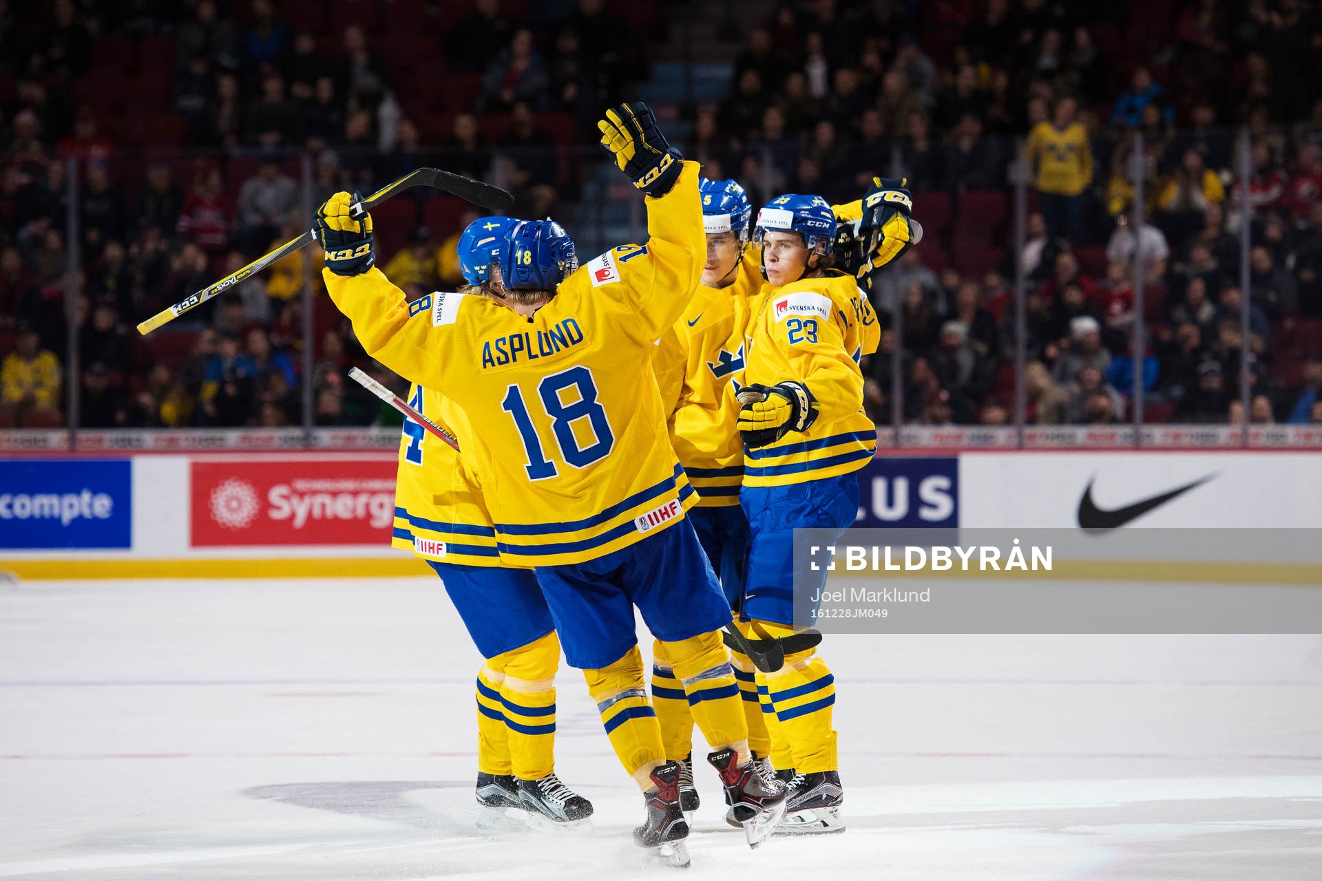 Sveriges Jens Lööke, Rasmus Asplund, David Bernhardt och