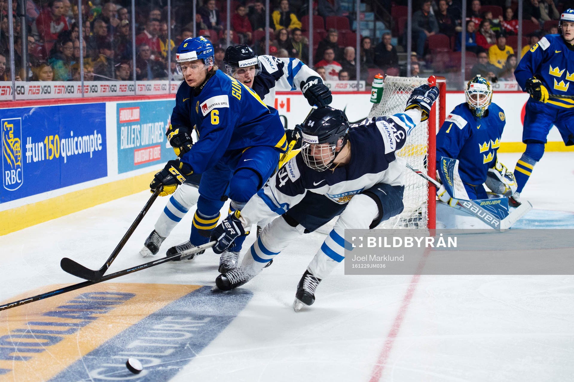 Sveriges Kristoffer Gunnarsson utmanas av Finlands Urho