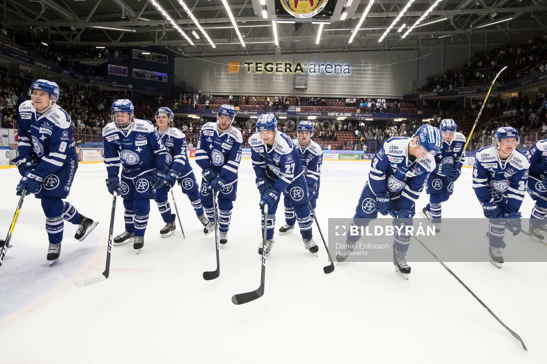 Leksands spelarna jublar