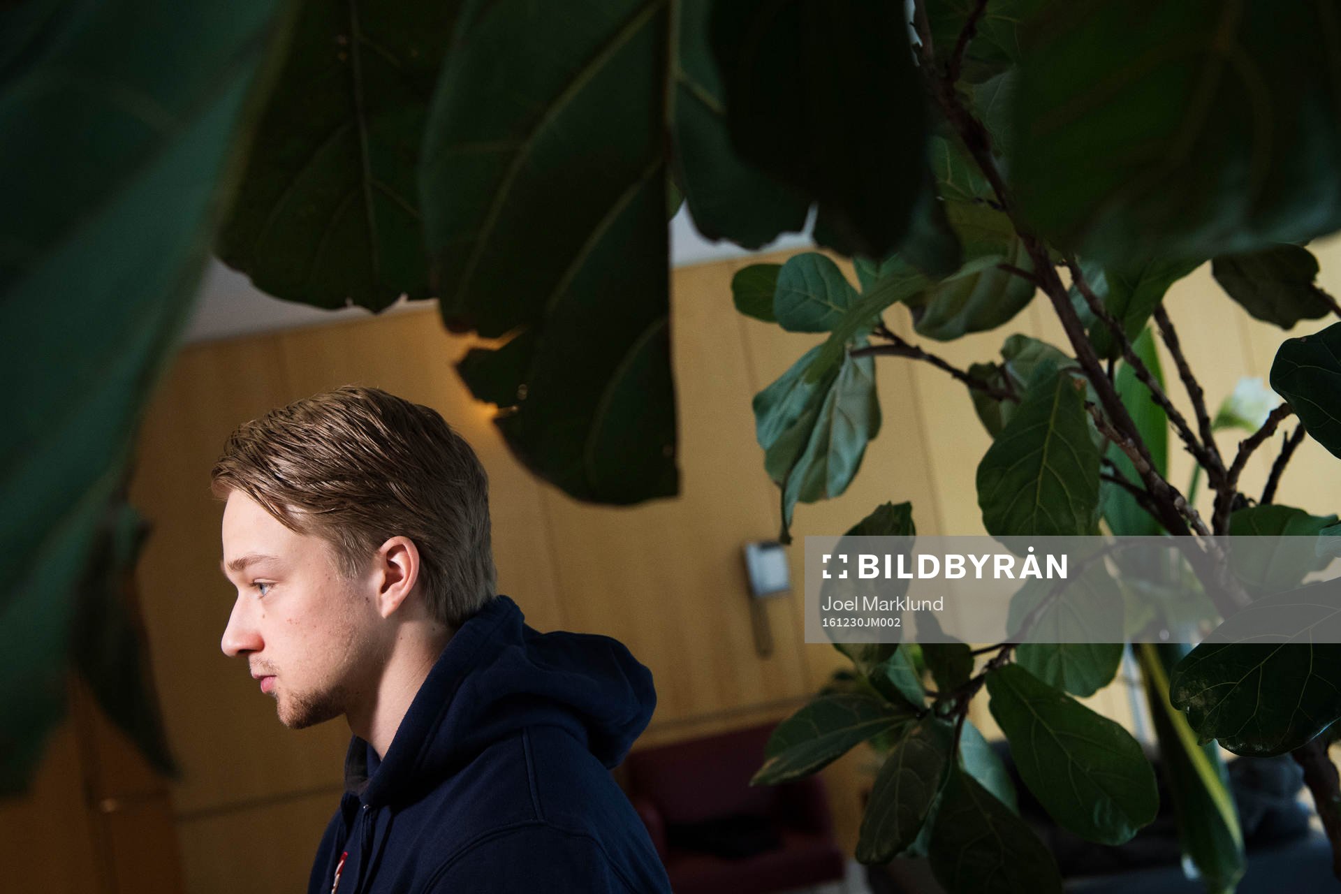 Rasmus Asplund på Sveriges ishockeylandslags pressträff