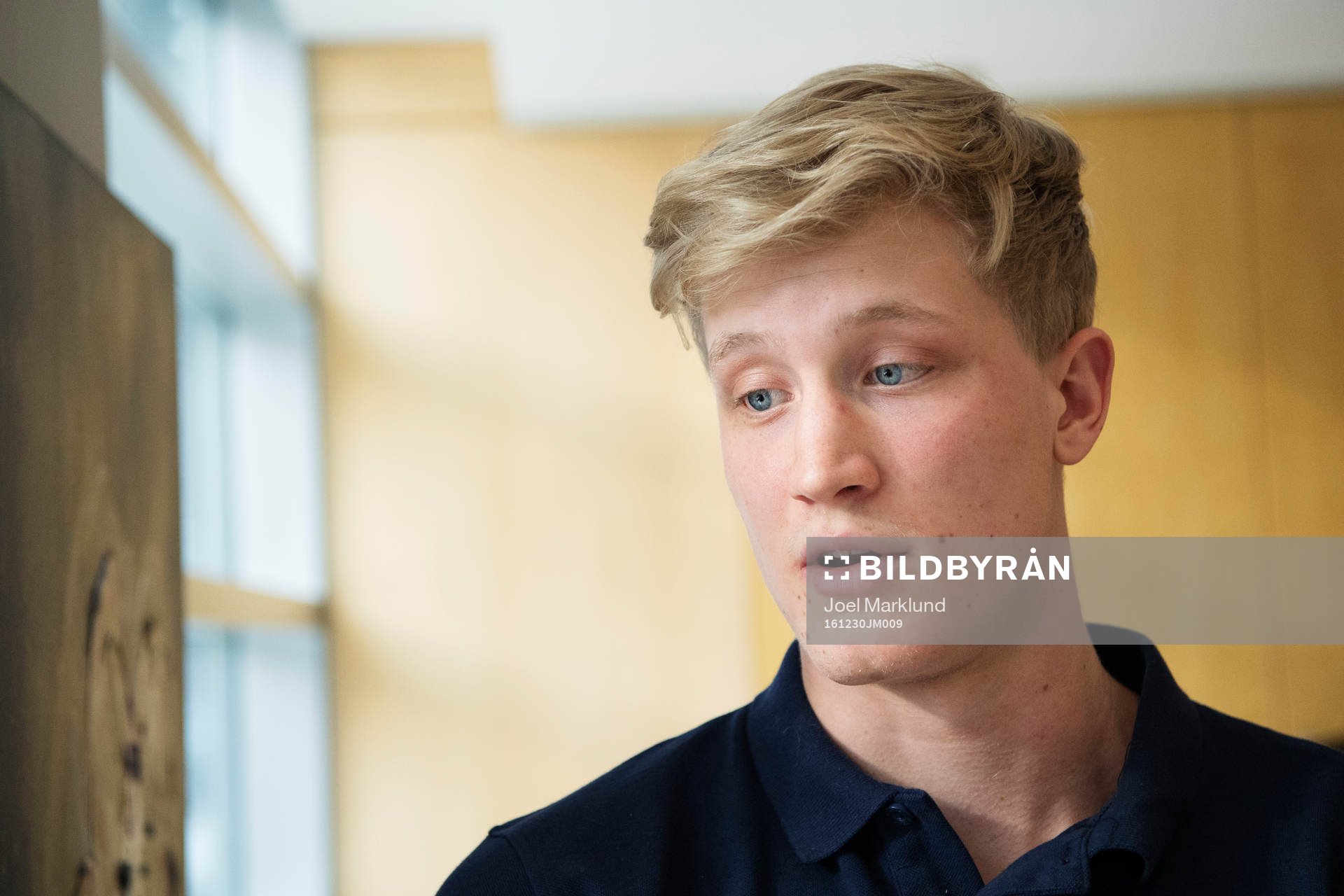 Filip Ahl på Sveriges ishockeylandslags pressträff