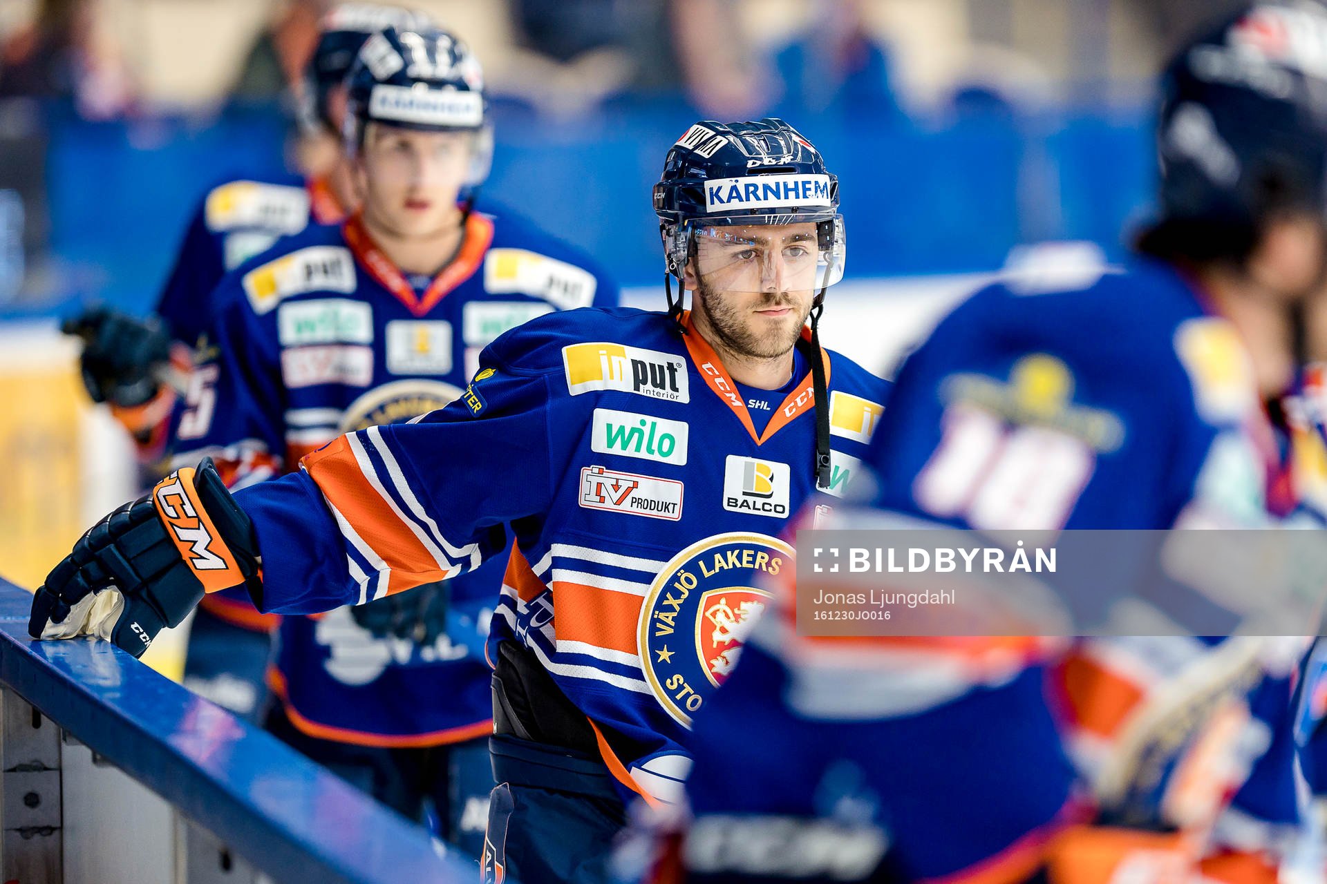 Växjös nyförvärv Nick Bailen före ishockeymatchen i
