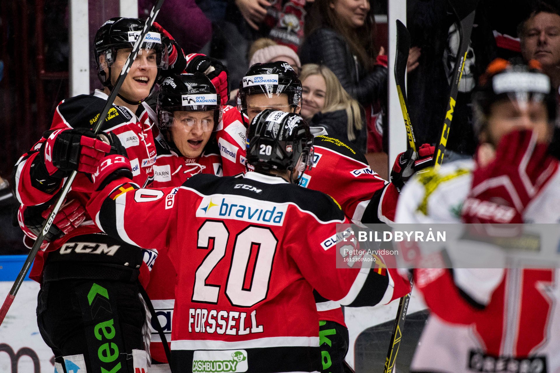 Malmö Redhawks Fredrik Händemark, Rhett Rakhshani och