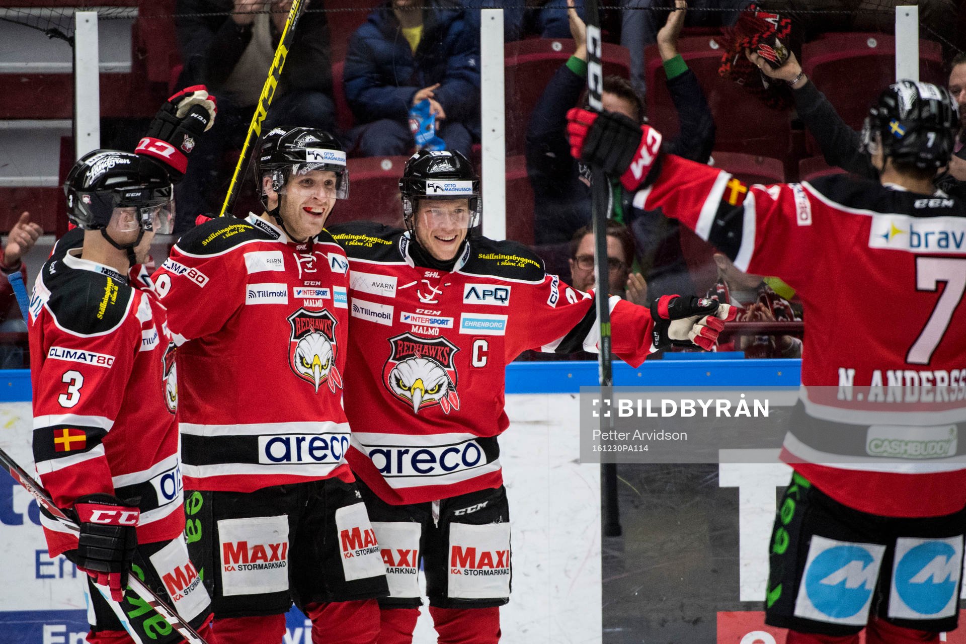 Malmö Redhawks André Benoit, Frederik Storm, Erik