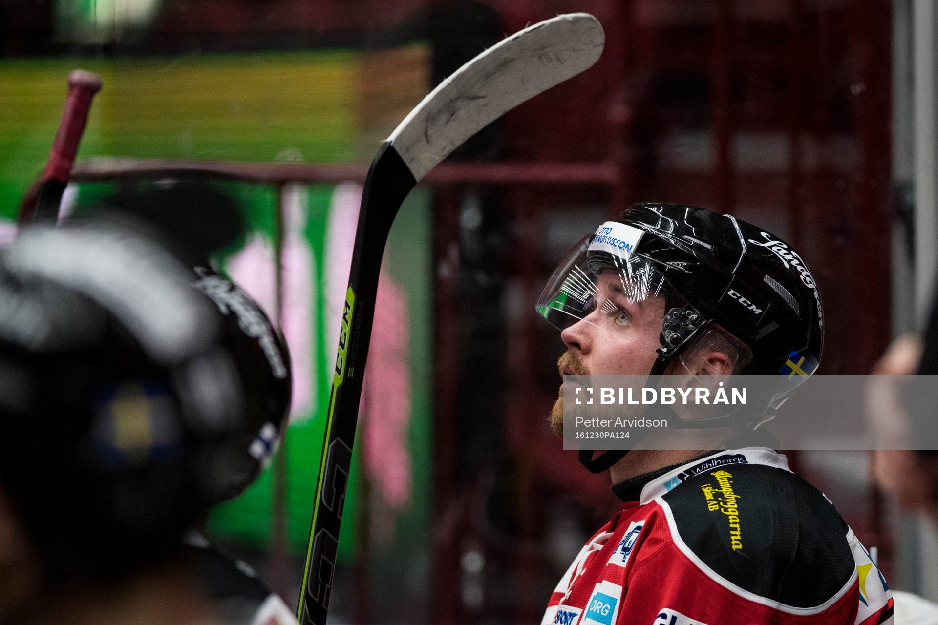 Malmö Redhawks Magnus Häggström i båset