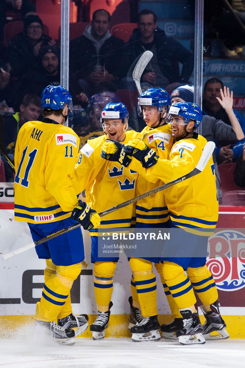 Sveriges Filip Ahl, Rasmus Asplund, Elias Pettersson och
