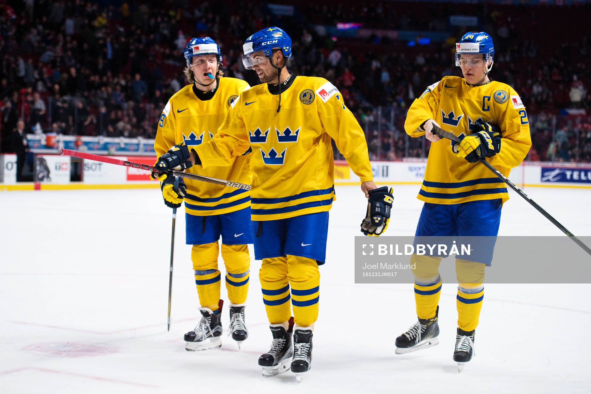 Sveriges Alexander Nylander, Oliver Kylington och Joel