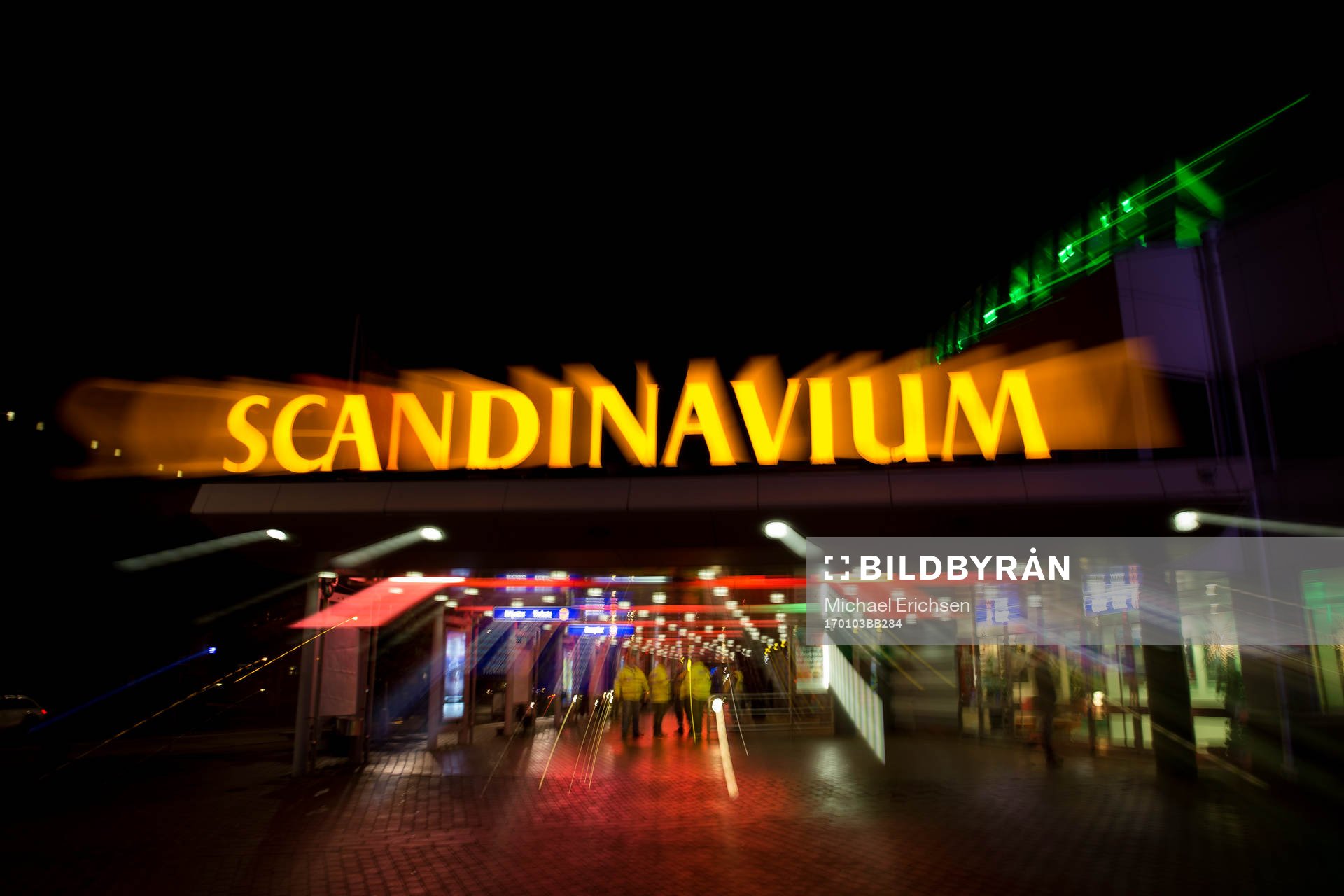 Scandinavium exteriört innan ishockeymatchen i SHL mellan