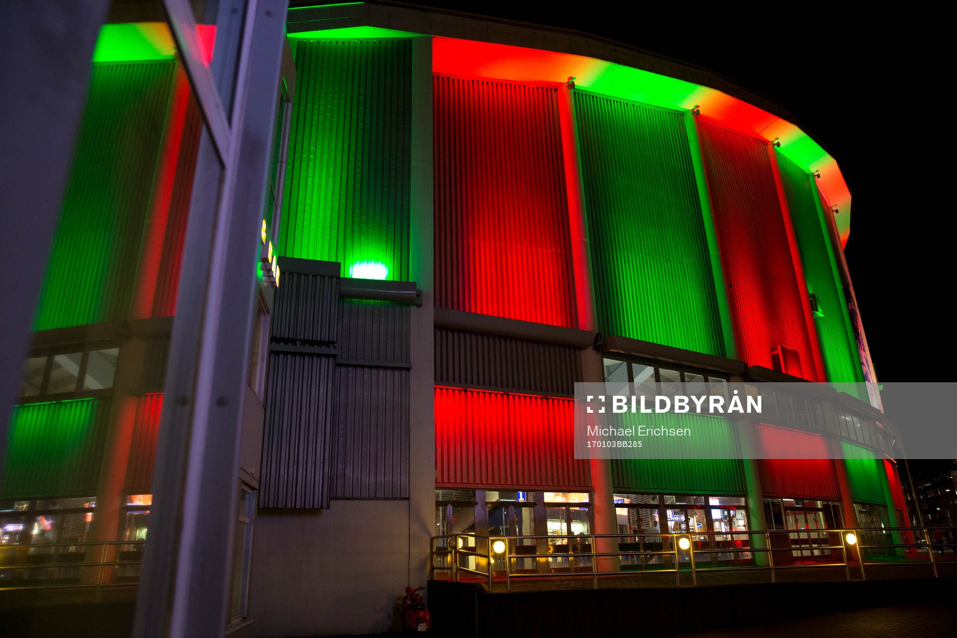 Scandinavium exteriört innan ishockeymatchen i SHL mellan