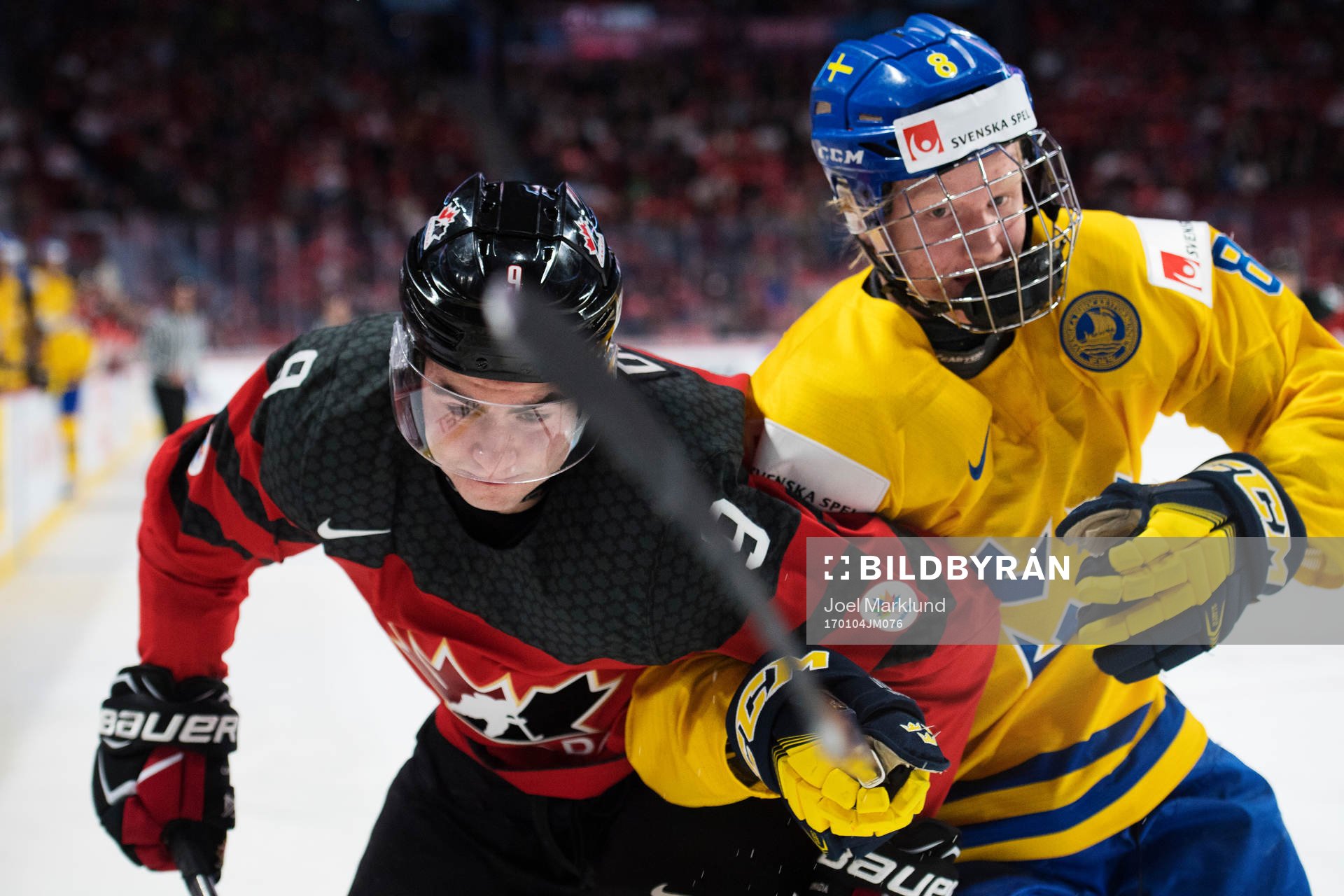 Kanadas Dillon Dube och Sveriges Rasmus Dahlin