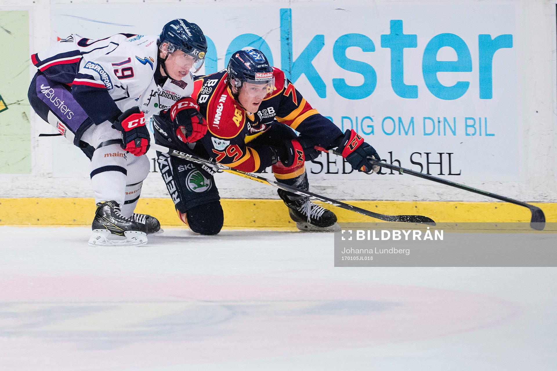 Linköpings Petter Hansson och Djurgårdens Patrik Lundh