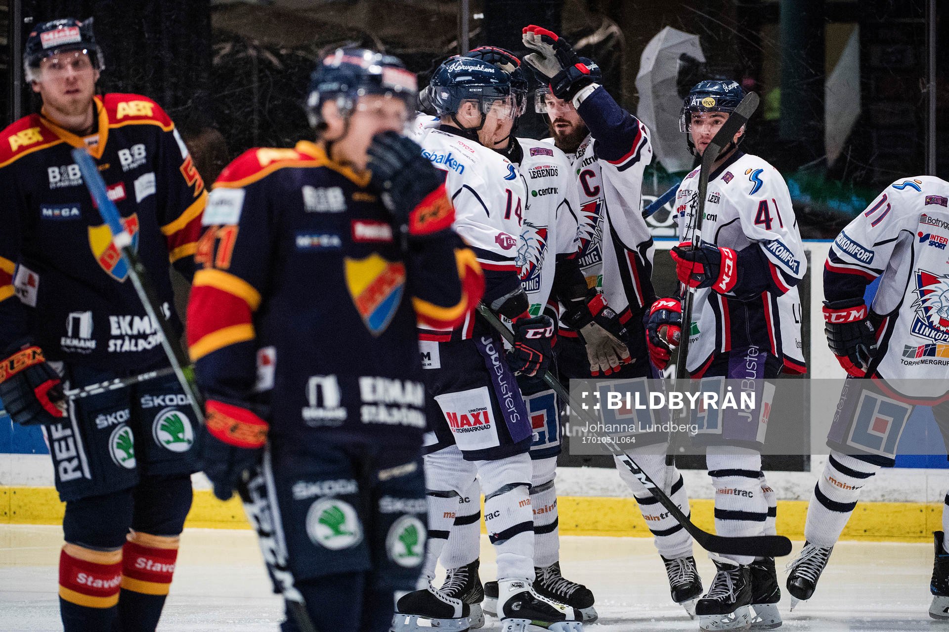 Linköpings Anssi Salmela, Niklas Persson och Broc Little