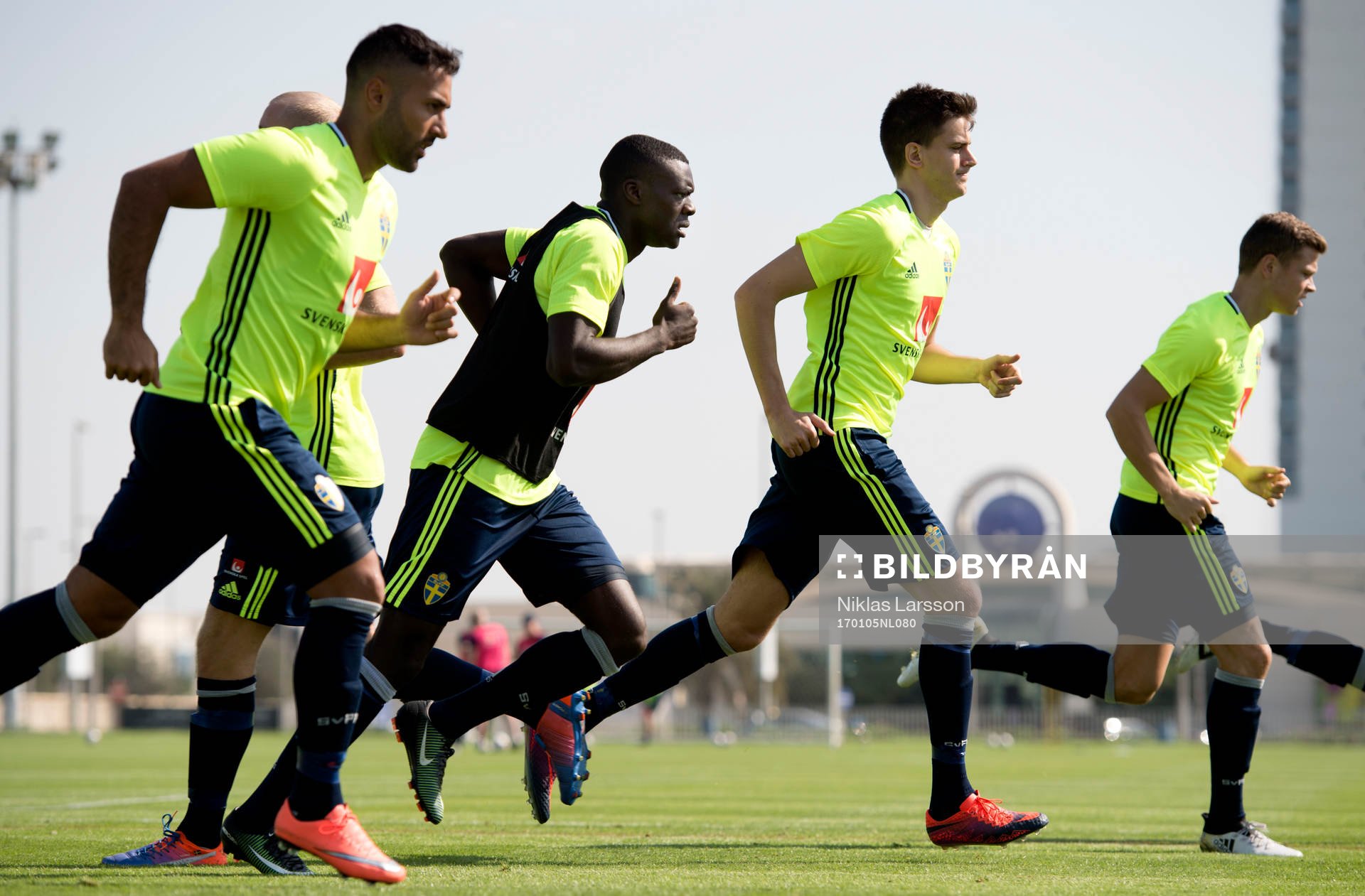 Sveriges Saman Ghoddos, Ken Sema, Alexander Jeremejeff och