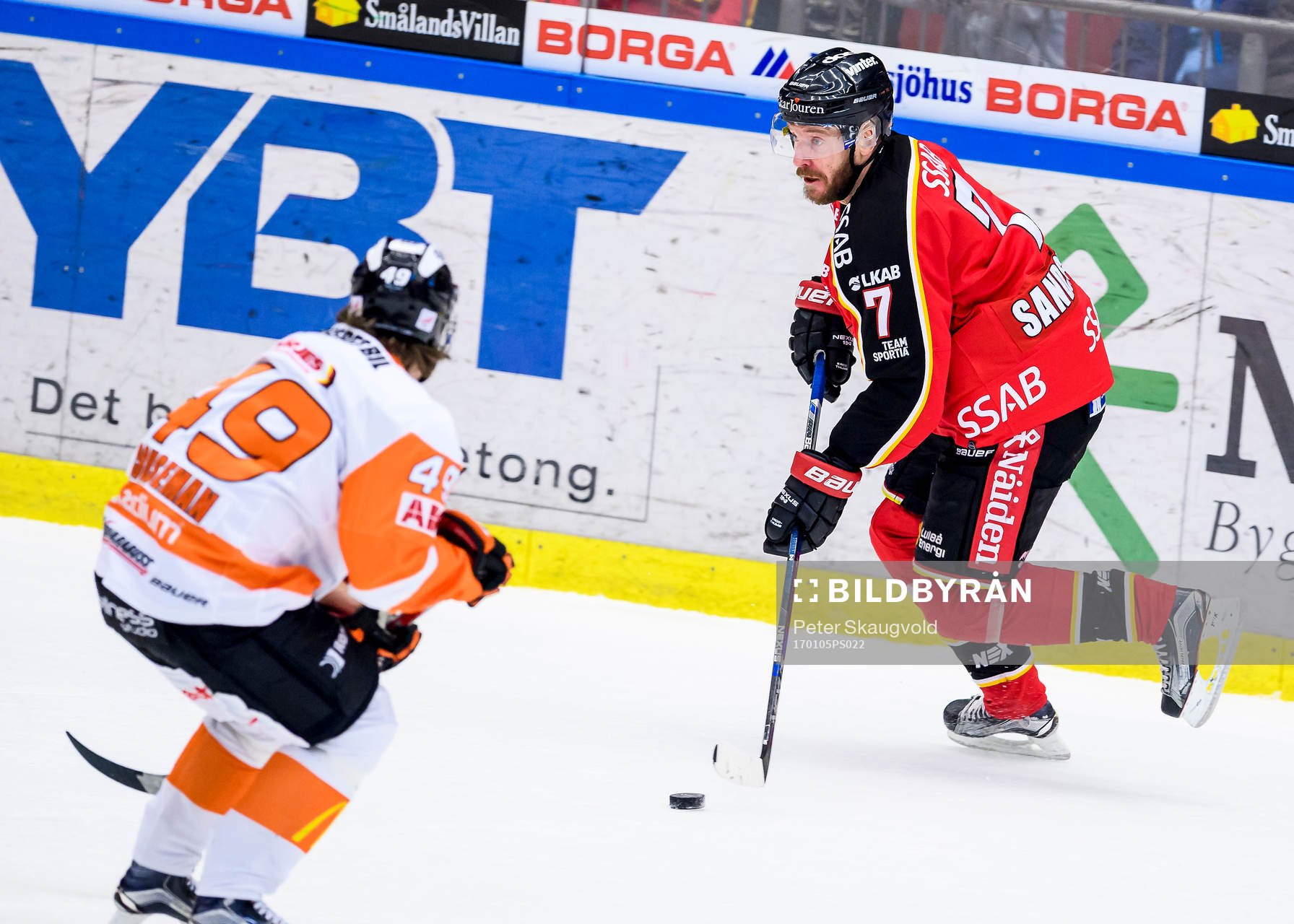 Luleås Jan Sandström med pucken