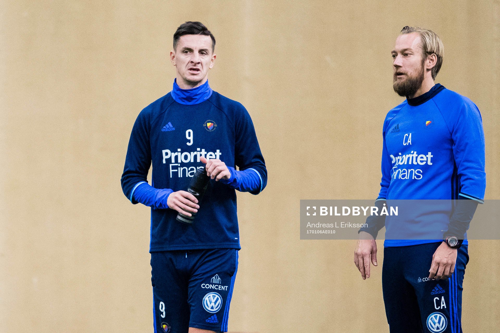 Djurgårdens Haris Radetinac och naprapat Christian