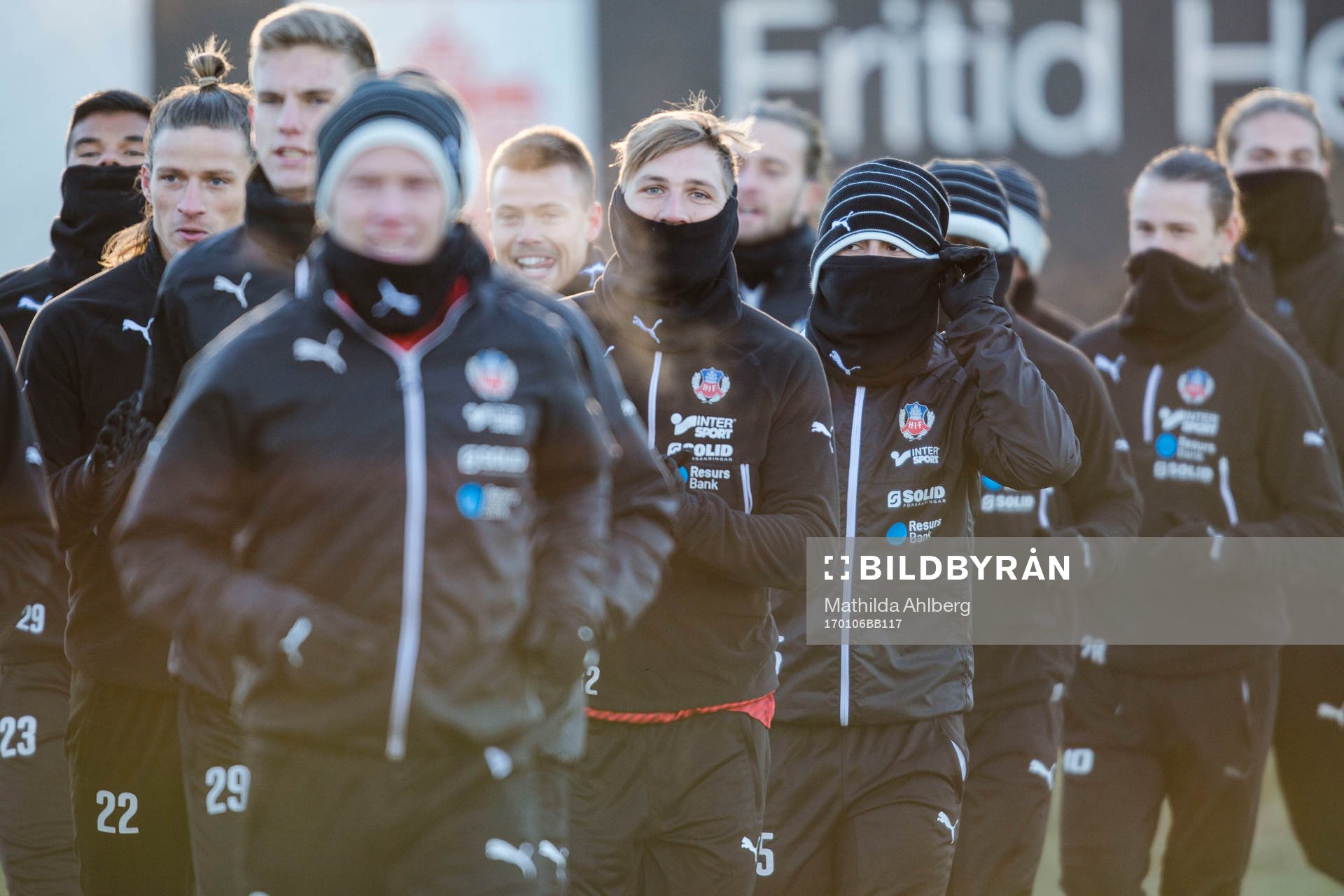 Helsingborgs Martin Christensen joggar med lagkamrater