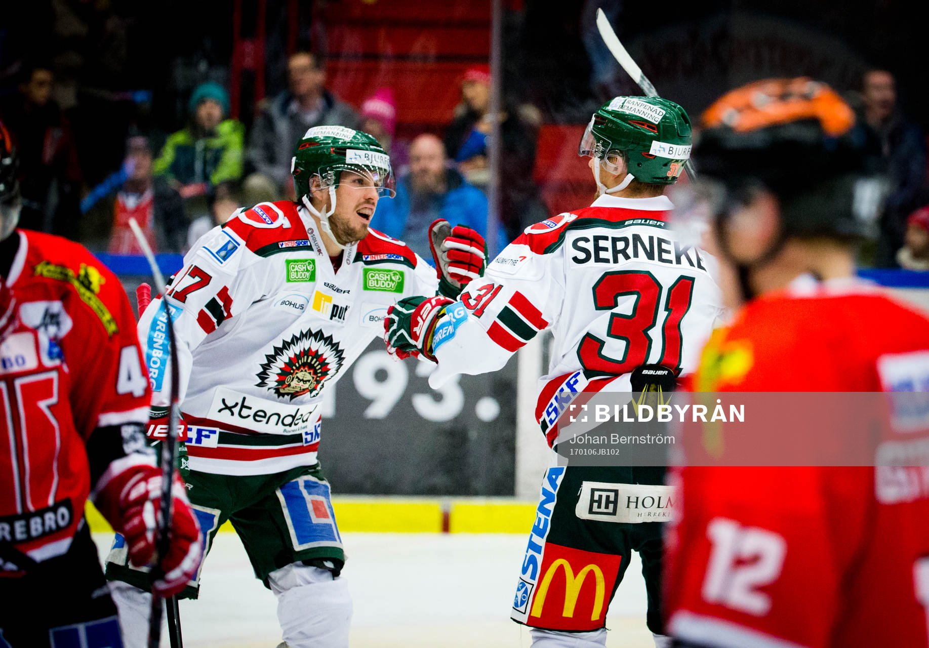 Frölundas Nicklas Lasu jublar