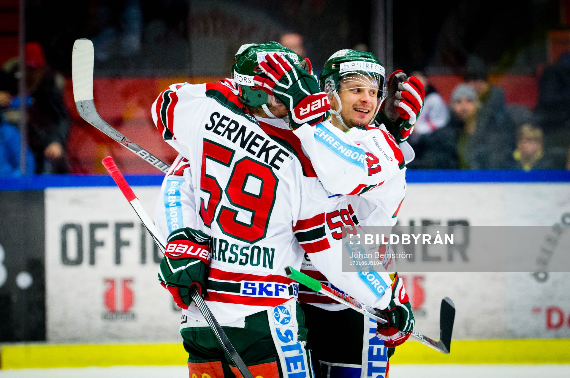 Frölundas Nicklas Lasu jublar