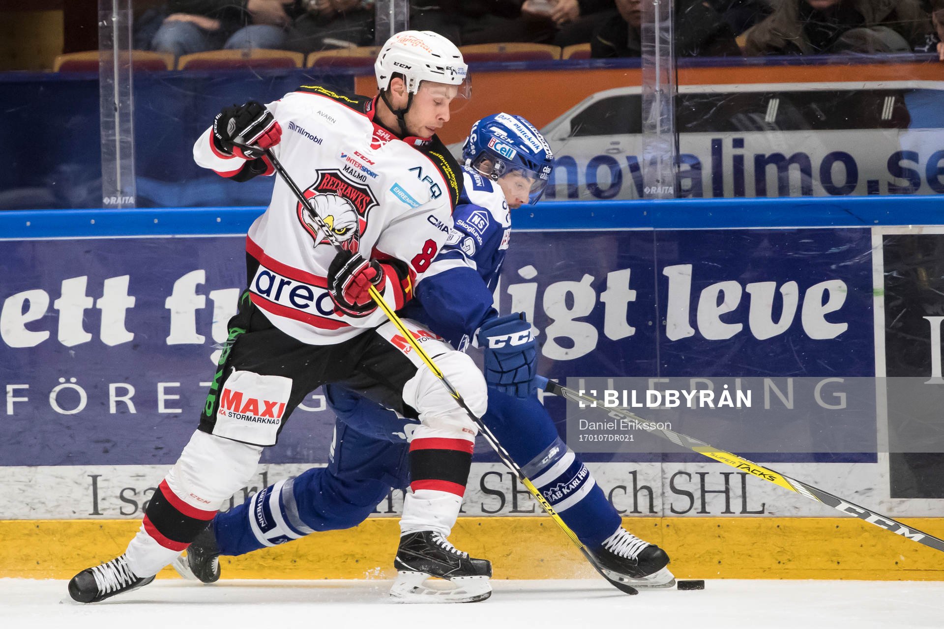 Malmö Redhawks Lars Bryggman och Leksands Markus Lauridsen