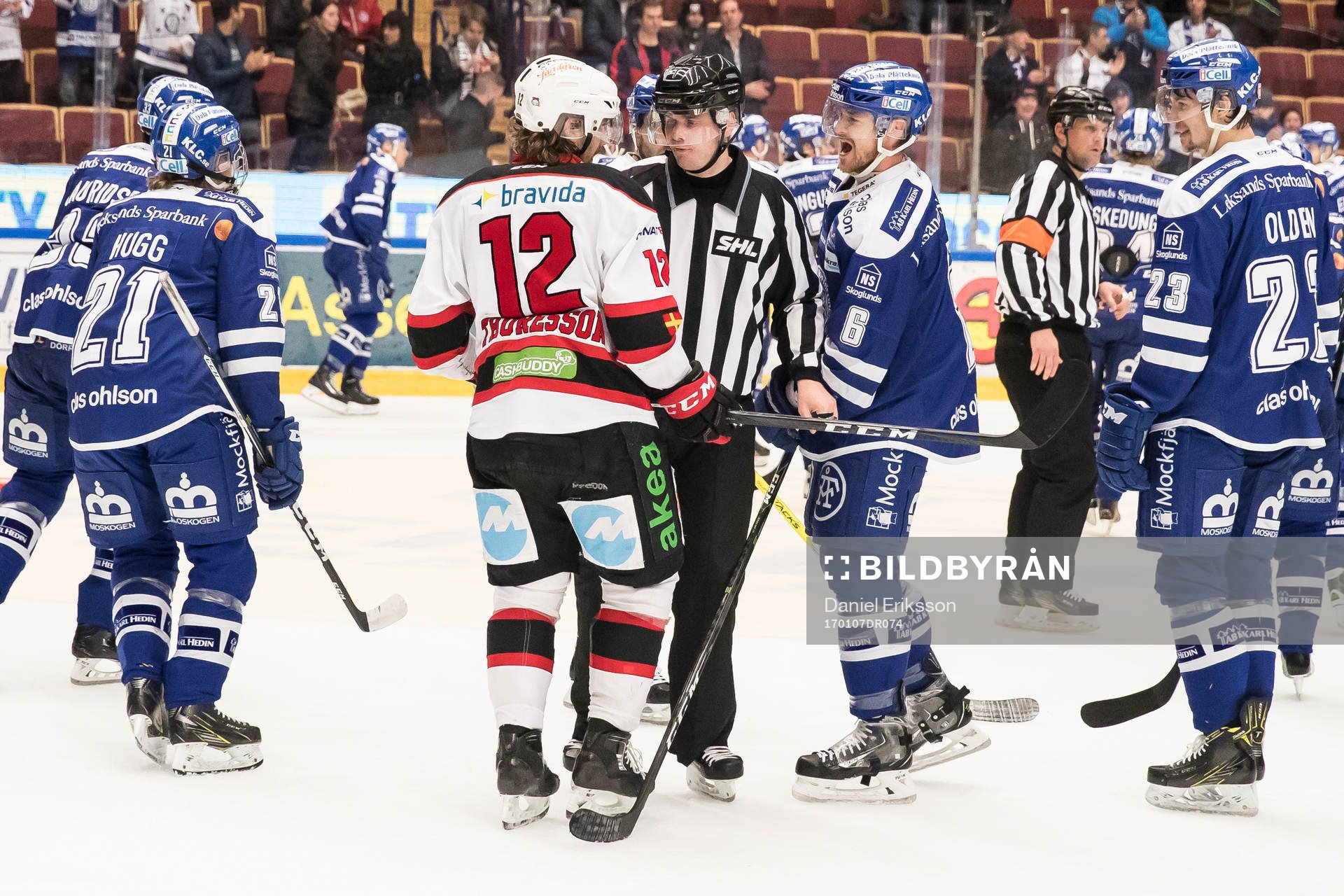 Malmö Redhawks Andreas Thuresson och Leksands Joe Piskula