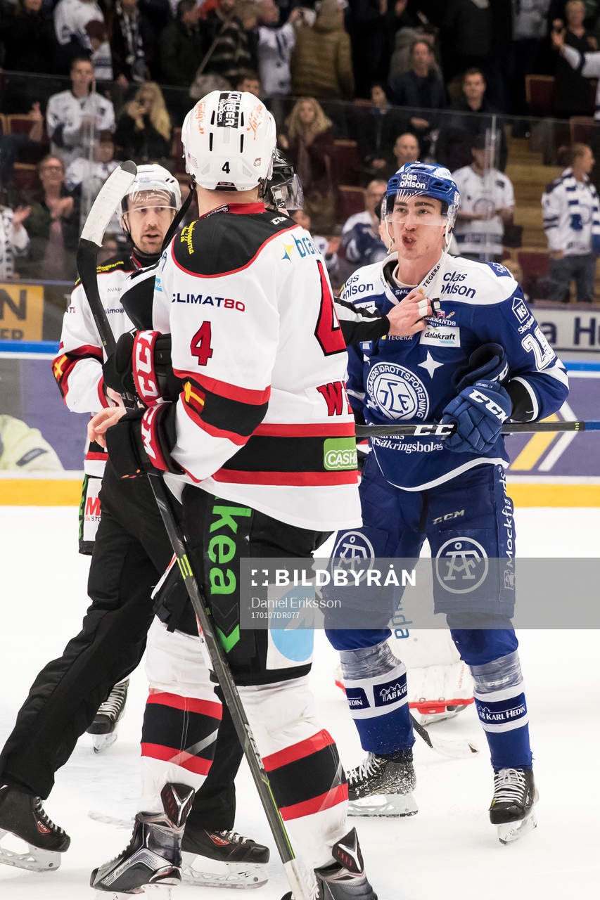 Malmö Redhawks Noah Welch och Leksands Tobias Forsberg