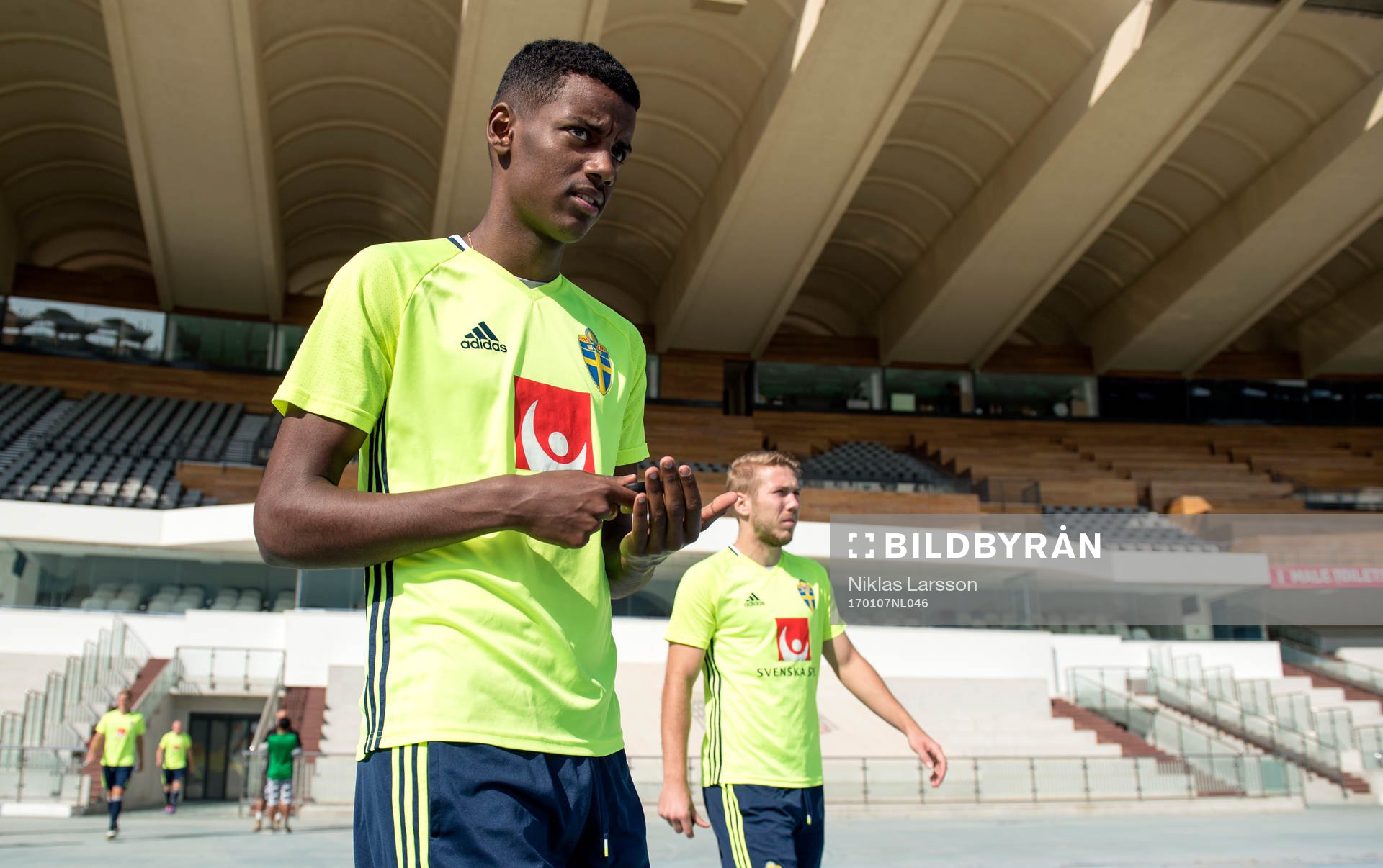 Sveriges Alexander Isak och Anton Tinnerholm