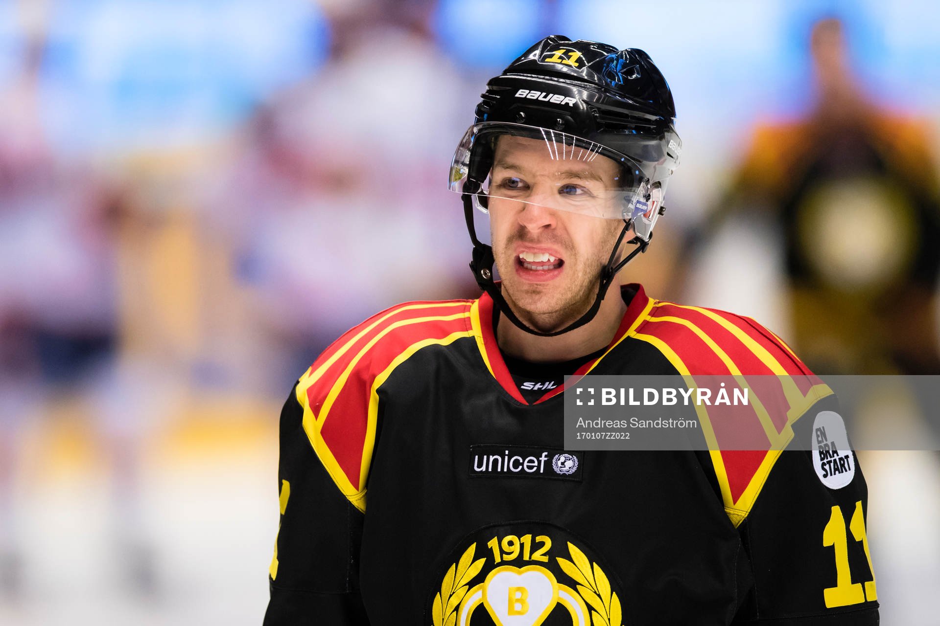 Brynäs Kevin Clark ser deppig ut