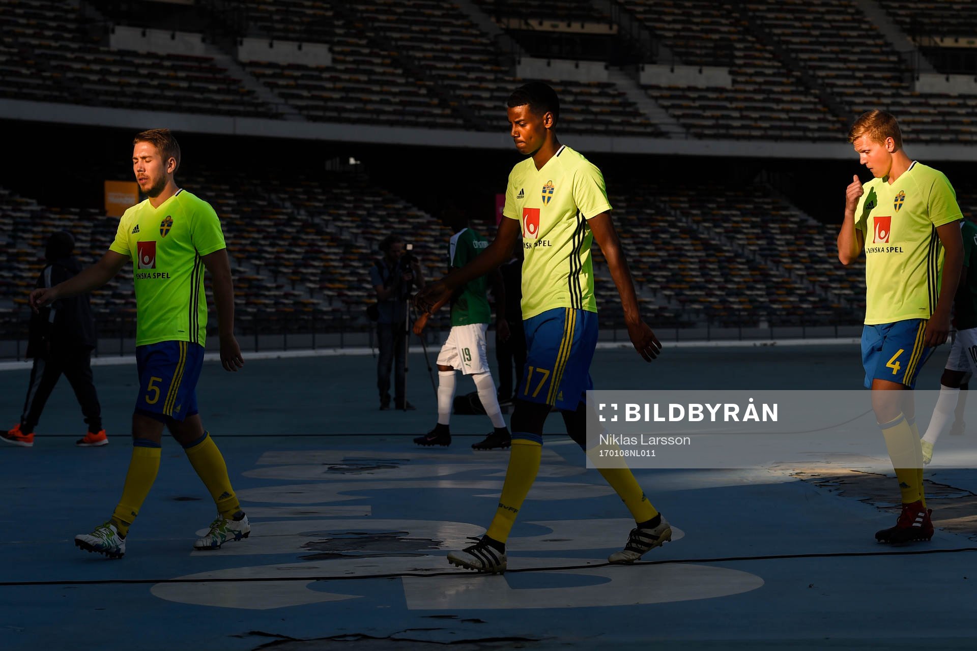 Sveriges Anton Tinnerholm, Alexander Isak och Joakim