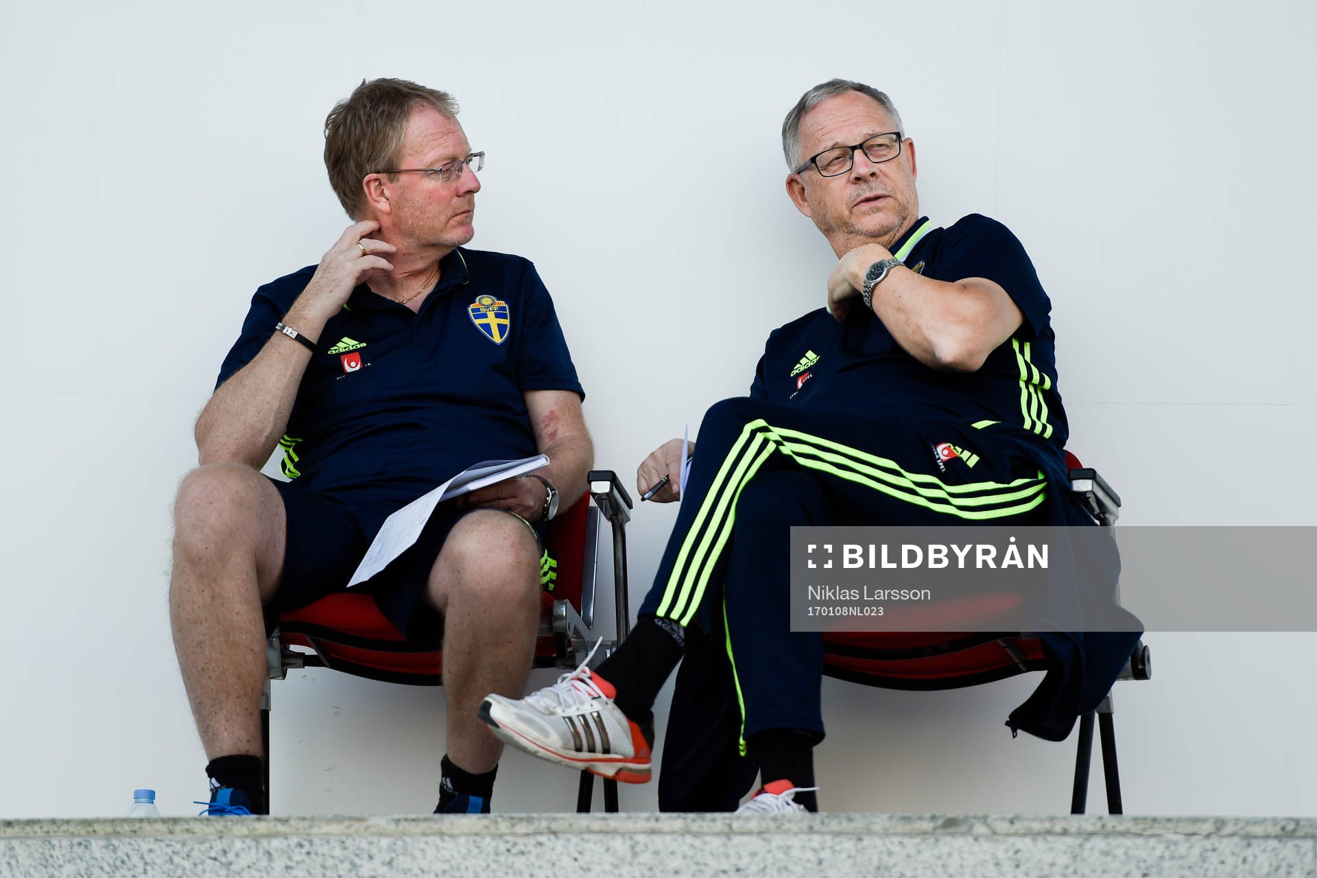 Sveriges Lars Jacobsson och Lars Lagerbäck