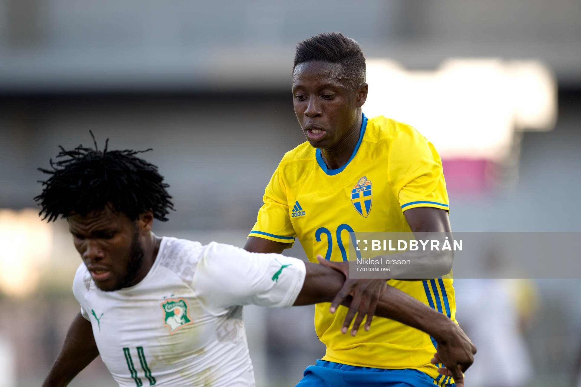 Sveriges Pa Konate och Elfenbenskustens Franck Kessié