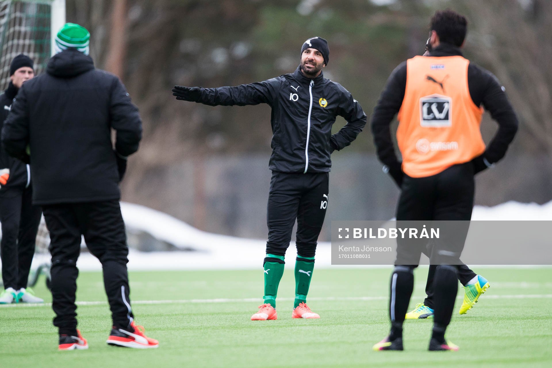 Hammarbys Kennedy Bakircioglu under en fotbollsträning med Hammarby den 10 Januari 2017 i Stockholm. 