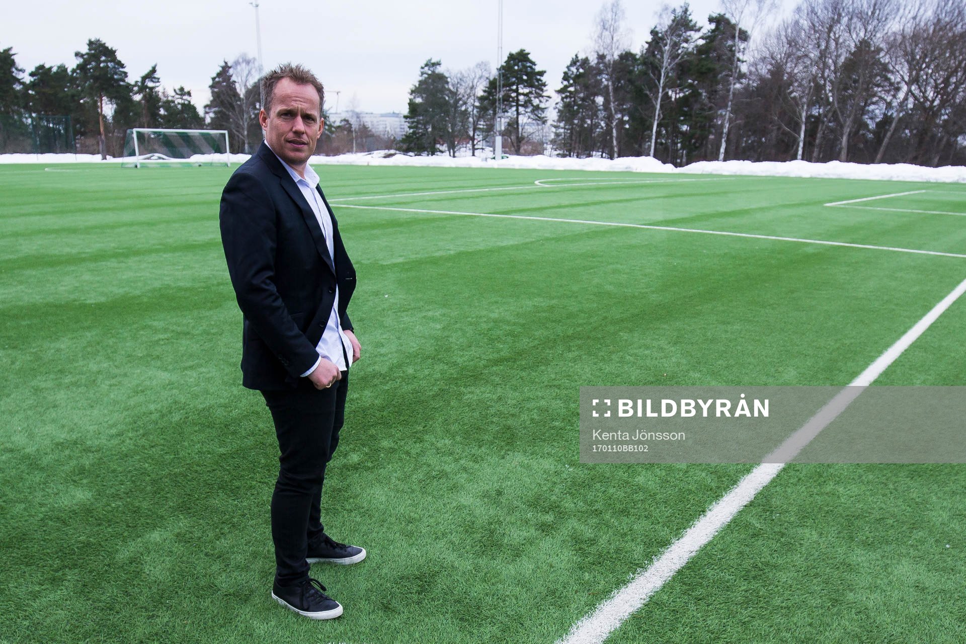 Hammarbys tränare Jakob Michelsen poserar för ett porträtt under en pressträff på Årsta IP den 10 Januari 2017 i Stockholm. 