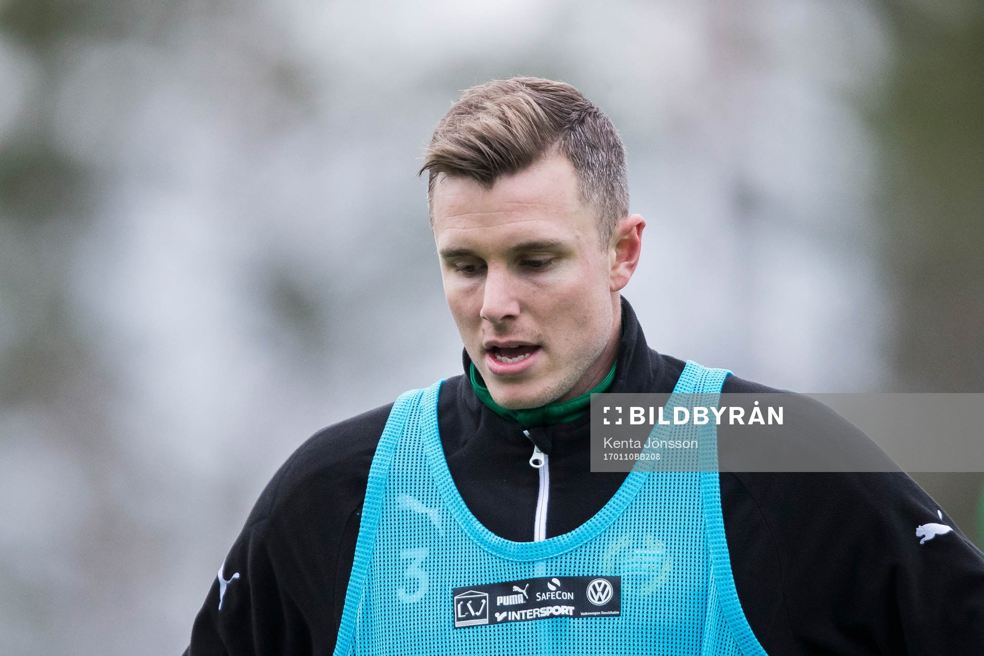 Hammarbys Richard Magyar under en fotbollsträning med Hammarby den 10 Januari 2017 i Stockholm. 