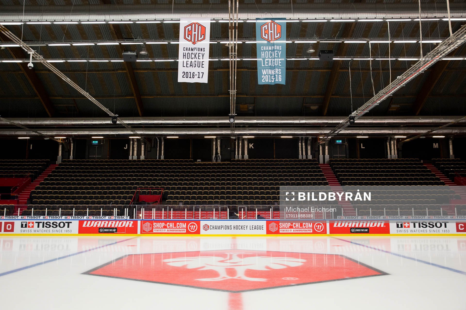 Arena Frölundaborg interiört innan ishockeymatchen i CHL