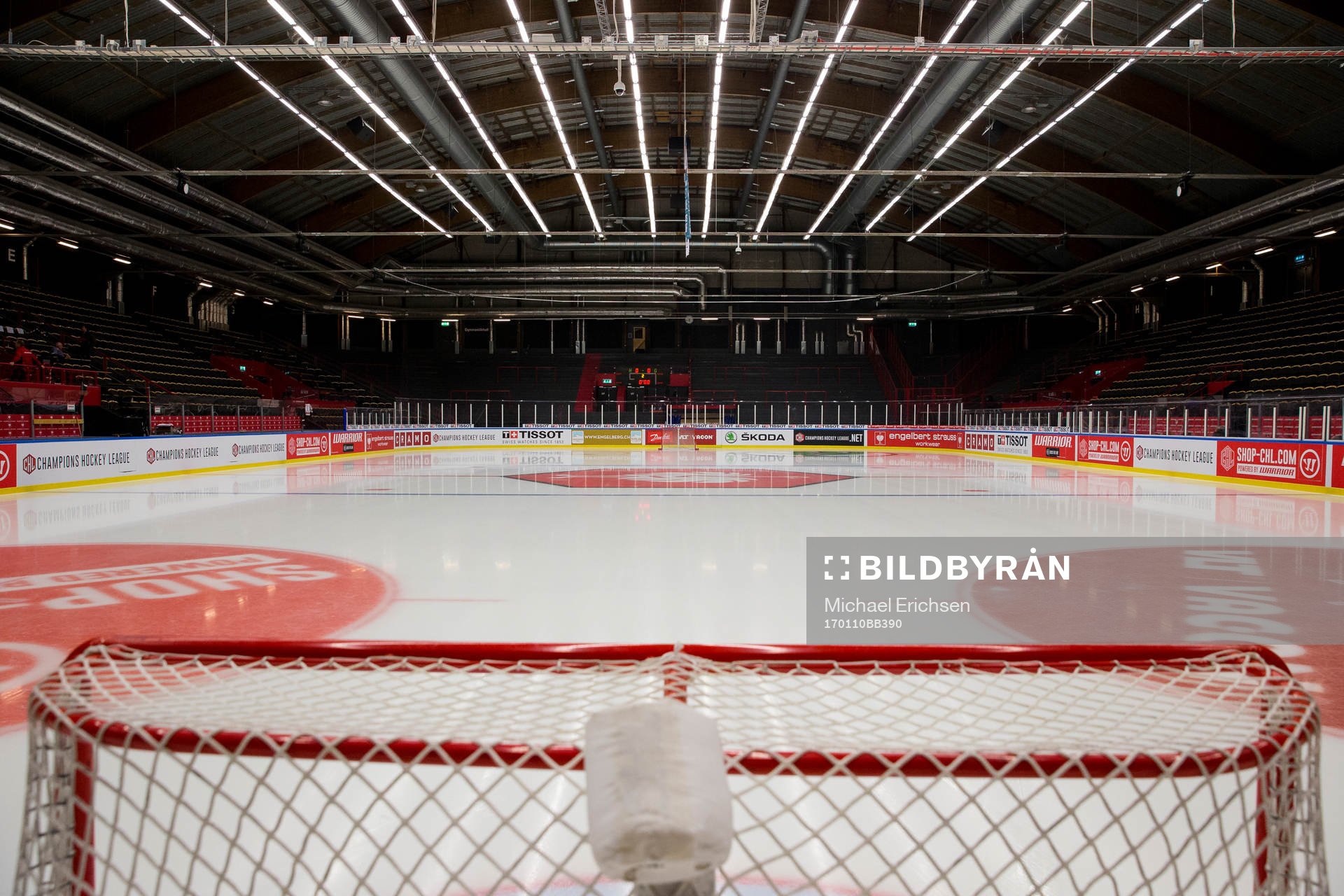 Arena Frölundaborg interiört innan ishockeymatchen i CHL