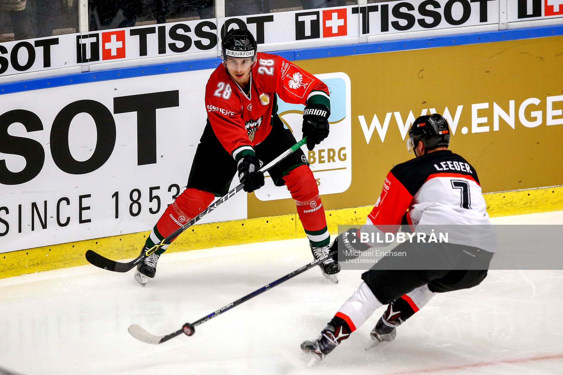 Frölundas Johan Sundström och Fribourg-Gottérons Larri