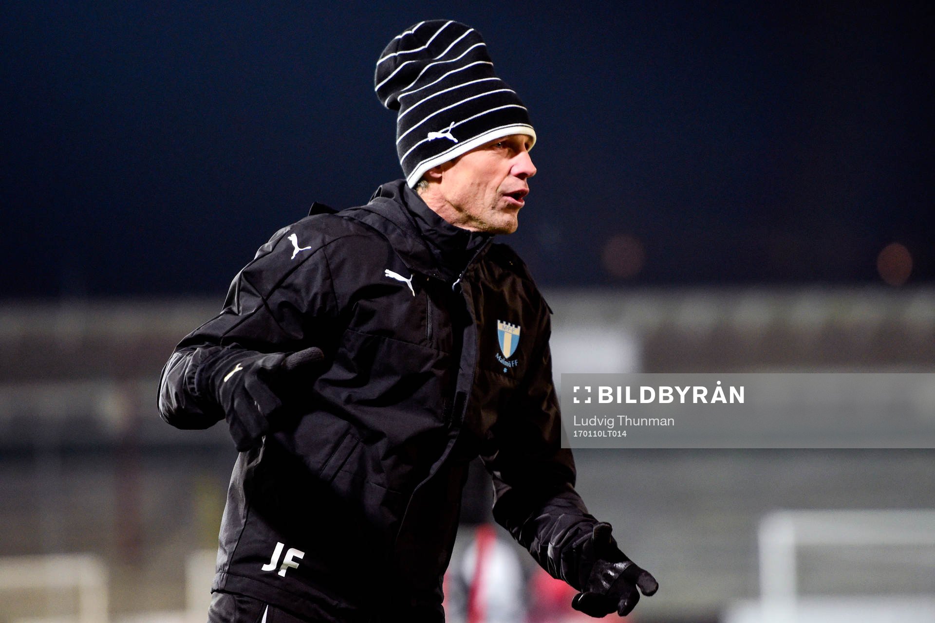 Malmö FFs assisterande tränare Jens Fjellström under årets första fotbollsträning med Malmö FF 10 januari 2017 i Malmö.