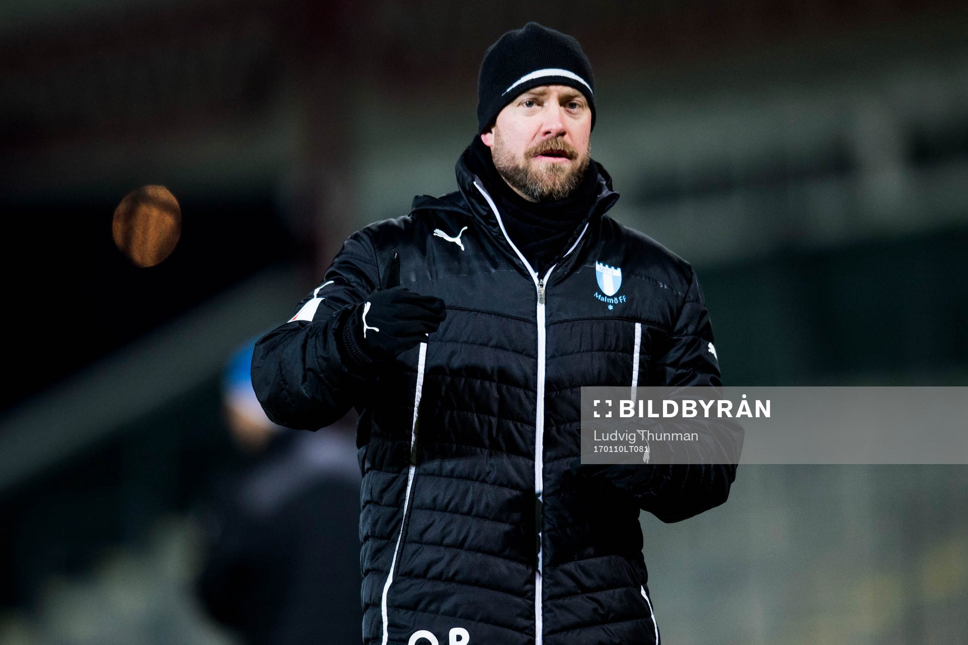 Malmö FFs assisterande tränare Olof Persson under årets första fotbollsträning med Malmö FF 10 januari 2017 i Malmö.