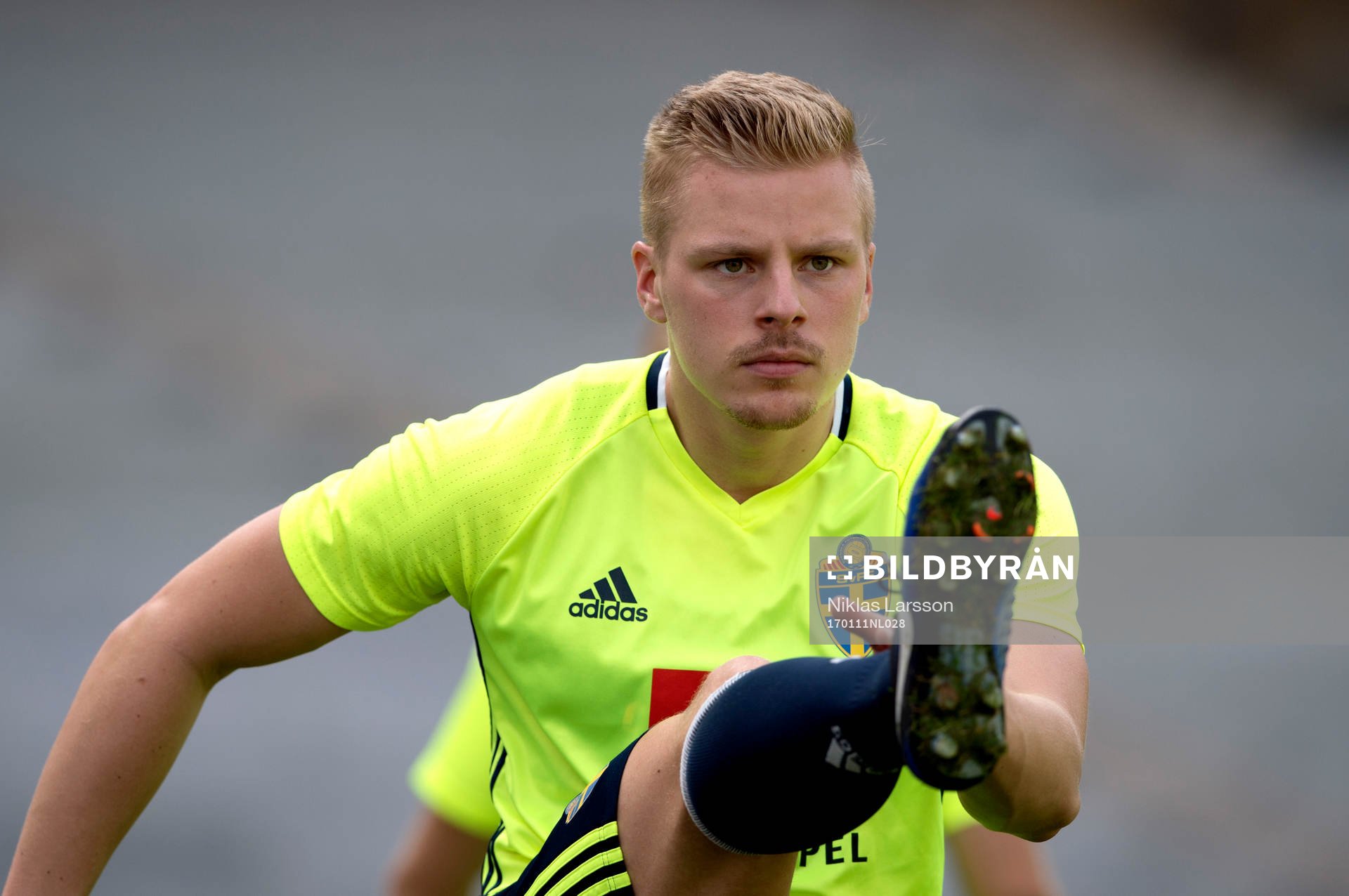 Sveriges Per Frick under en träning på det svenska fotbollslandslagets januariturné den 11 januari 2017 i Abu Dhabi. 