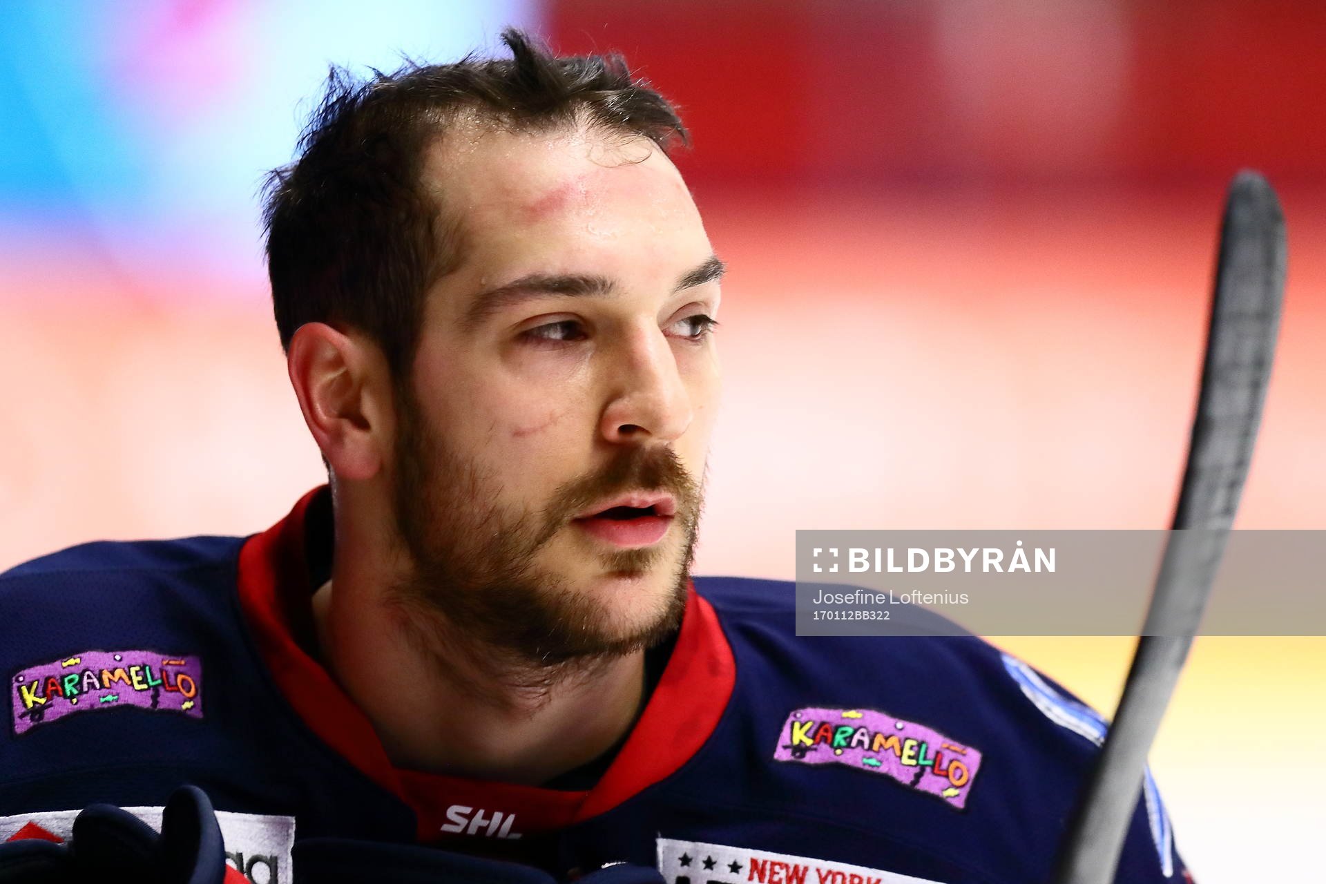 Linköpings Garrett Roe innan ishockeymatchen i SHL mellan