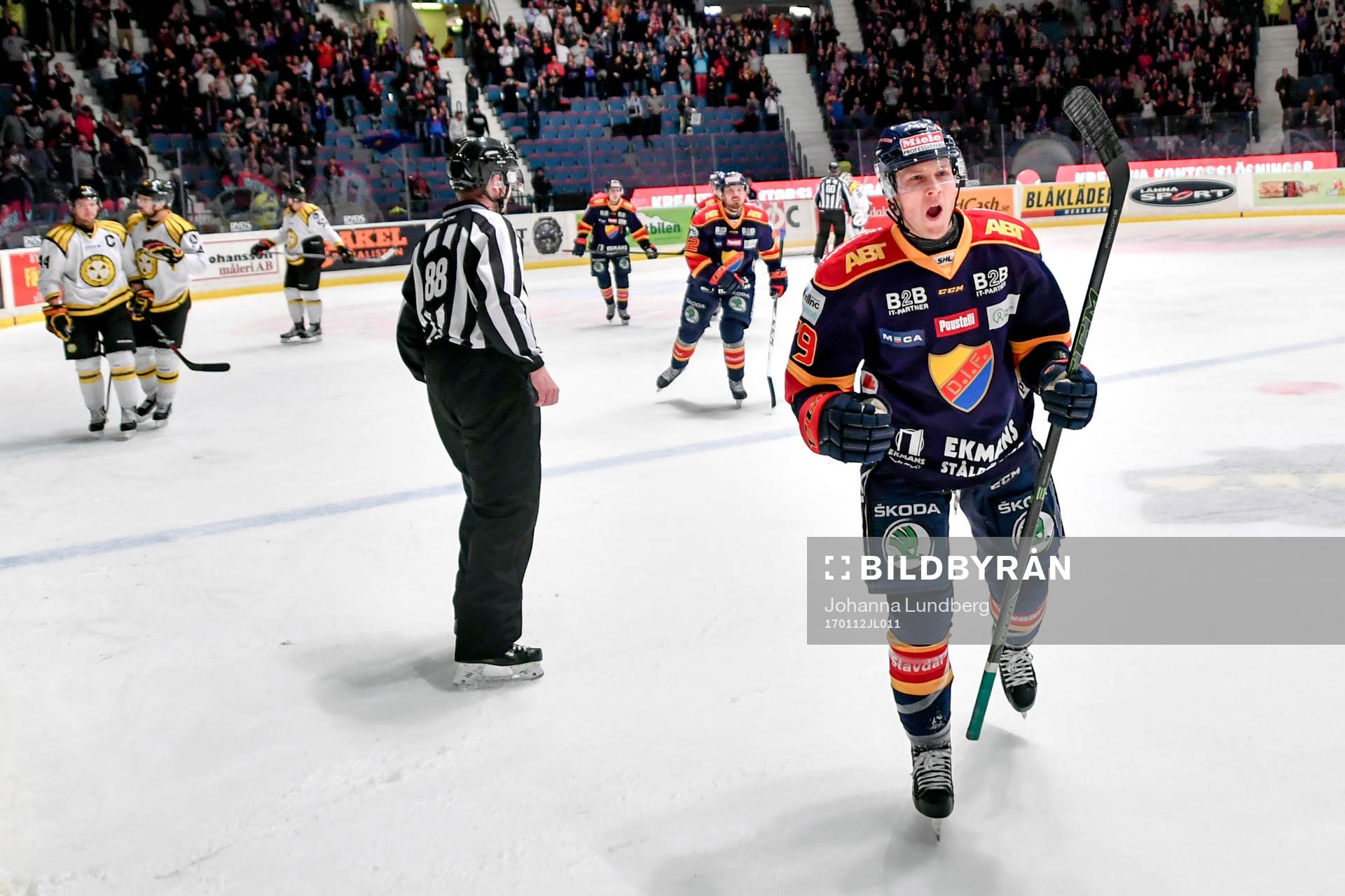 Djurgårdens Emil Johansson jublar