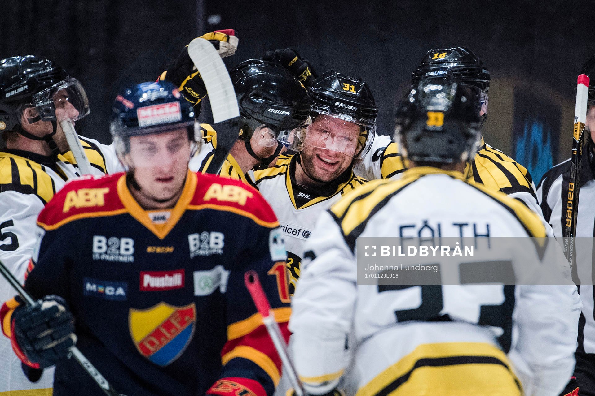 Brynäs Jonathan Granström jublar